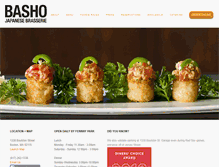 Tablet Screenshot of bashosushi.com